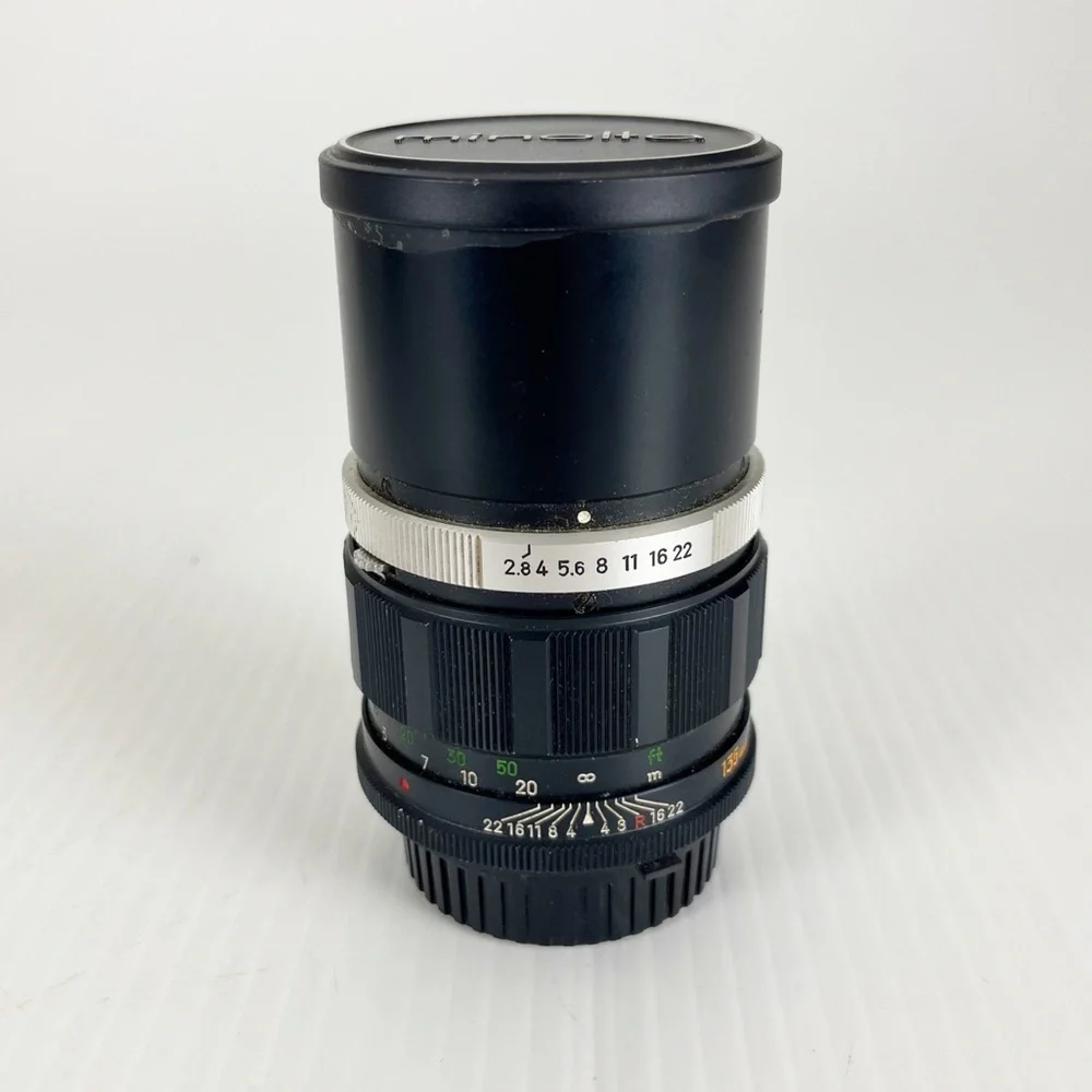 Minolta MC Rokkor-PF 1:2.8 135mm Camera Lens with Cap & Case
